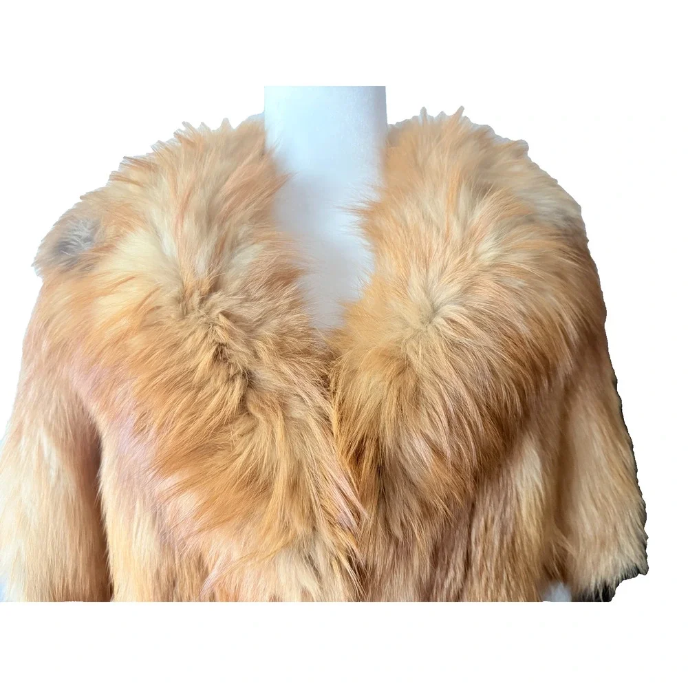 Saks Fifth Avenue Golden Fur Jacket - Picture 2 of 16